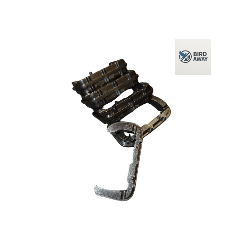 ตะแกรงกันนกเหล็กกราวาไนท์หุ้ม PVC สีดำ สำหรับโซล่าเซลล์ กว้าง6นิ้วxยาว30เมตร พร้อมคลิปล็อคแบบแคมป์รูปตัว C - Image 3