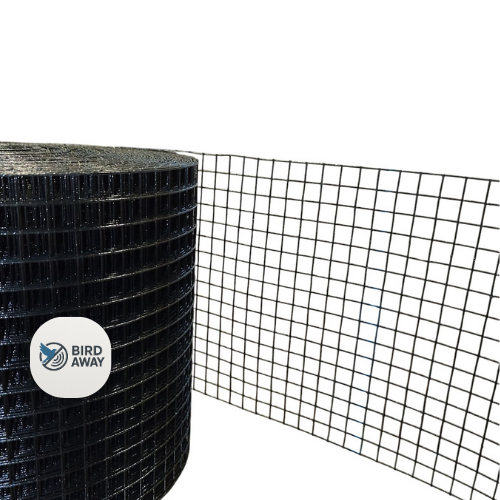 ตะแกรงกันนกเหล็กกราวาไนท์หุ้ม PVC สีดำ สำหรับโซล่าเซลล์ กว้าง6นิ้วxยาว30เมตร พร้อมคลิปล็อคแบบแคมป์รูปตัว C - Image 2